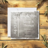 Silbernes Metallisches Elegantes Save-the-Date Save The Date