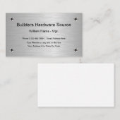 Silbernes metallisches Hardware-Thema Visitenkarte (Vorne/Hinten)