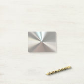 Silbernes metallisches post-it klebezettel (Auf Schreibtisch)