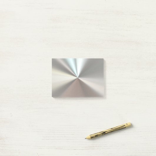 Silbernes metallisches post-it klebezettel (Auf Schreibtisch)