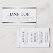 Silbernes metallisches Skript Buchhalter CPAs Visitenkarte (Vorne/Hinten)