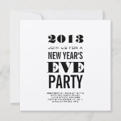 Silbernes modernes Party 2013 Sylvesterabends Einladung (Vorderseite)