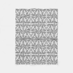 Silbernes Monochrom-Blattmuster-Fleece-Decke Fleecedecke