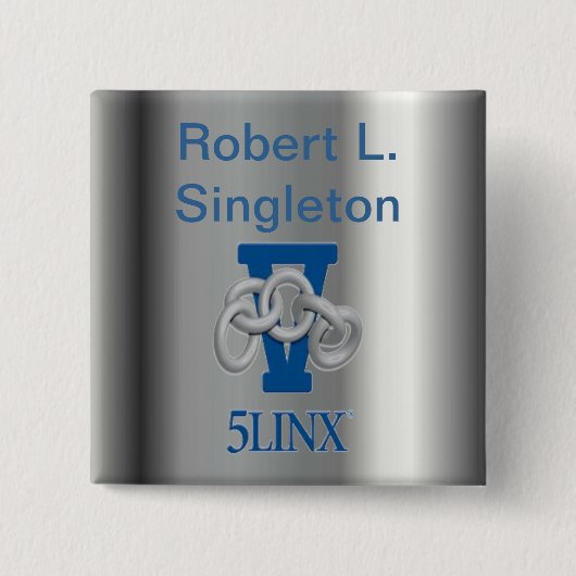 Silbernes NamensAbzeichen #2 Button (Vorderseite)