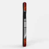 Silbernes orange glänzendes Edelstahl-Metall 9 Case-Mate iPhone Hülle (Hinten/Rechts)