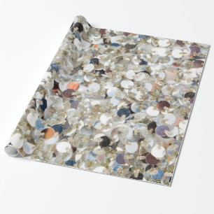 Silbernes Pailletten-Glitter-Glamour-Geschenkpapie Geschenkpapier