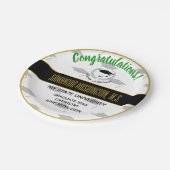 Silbernes Pappteller (Schrägansicht)