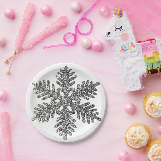 Silbernes Pappteller (Party)