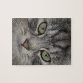 Silbernes persische Katzen-Gesichts-Puzzle Puzzle (Horizontal)