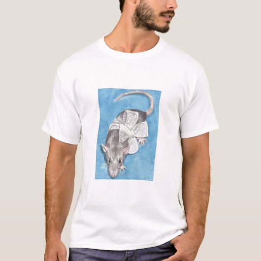 Silbernes Ratten-Shirt T-Shirt (Vorderseite)