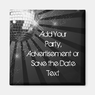 Silbernes Schein-Disco-Ball-Party Magnet