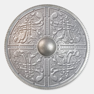 Silbernes Schild 14 Runder Aufkleber