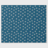 Silbernes Schneeflöckchen Geschenkpapier (Flach)