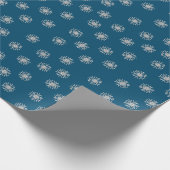 Silbernes Schneeflöckchen Geschenkpapier (Ecke)