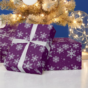 Silbernes Schneeflocke-Feiertags-Packpapier Geschenkpapier