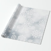 Silbernes Schneeflocke-Packpapier Geschenkpapier (Ungerollt)