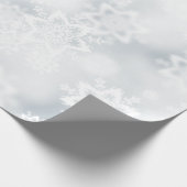 Silbernes Schneeflocke-Packpapier Geschenkpapier (Ecke)