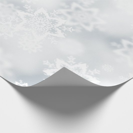 Silbernes Schneeflocke-Packpapier Geschenkpapier (Ecke)