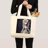 Silbernes Senshi Jumbo Stoffbeutel (Vorderseite (Produkt))