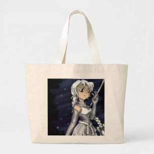 Silbernes Senshi Jumbo Stoffbeutel