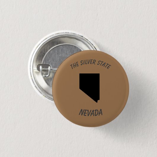 Silbernes Staats-Abzeichen Button (Vorne & Hinten)