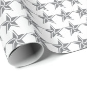 Silbernes Stern-Packpapier Geschenkpapier (Rolleneckpunkt)