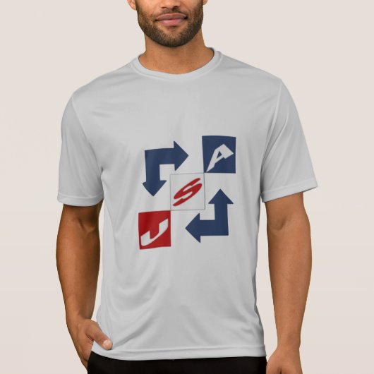 Silbernes T-Shirt DESIGN USA (Vorderseite)