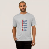 Silbernes T-Shirt TOURISMUS TEXAS (Vorne ganz)