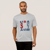 Silbernes T-Shirt USA ATHLETISM (Vorne ganz)