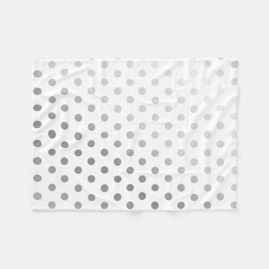 Silbernes Tupfen-Muster Fleecedecke (Vorderseite (Horizontal))