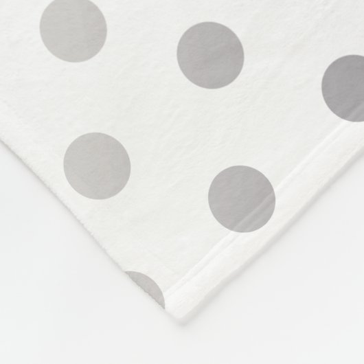 Silbernes Tupfen-Muster Fleecedecke (Ecke)