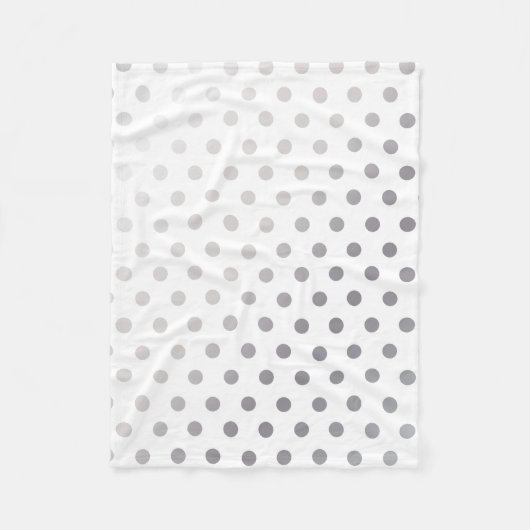 Silbernes Tupfen-Muster Fleecedecke (Vorderseite)