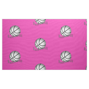 Silbernes und rosa Basketball-Gewebe durch das Stoff