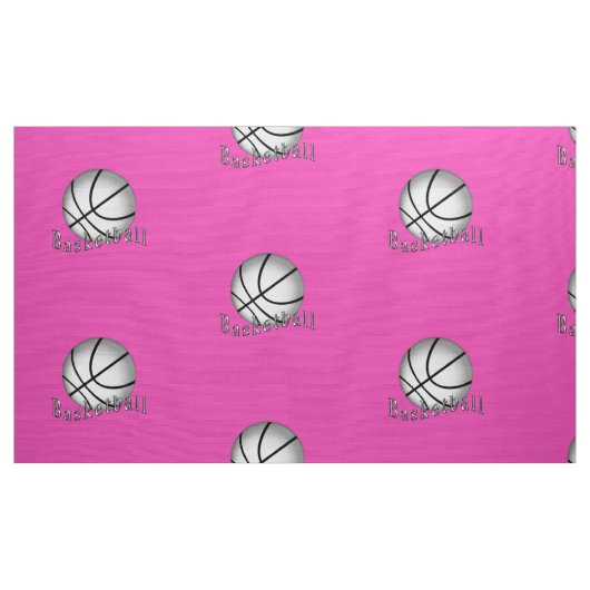 Silbernes und rosa Basketball-Gewebe durch das Stoff (Yard (91,4 cm))