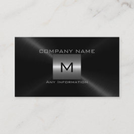 Silbernes und schwarzes Edelstahl-Metall Visitenkarte