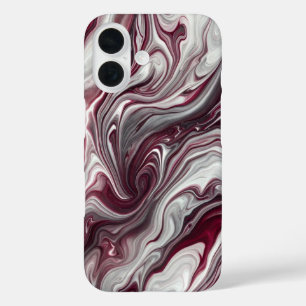 Silbernes und violettes Wirbel-iPhone / iPad-Case iPhone 16 Hülle