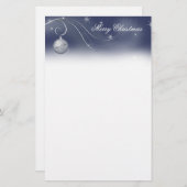 Silbernes Verzierungs-Weihnachtsbriefpapier Briefpapier (Vorne/Hinten)