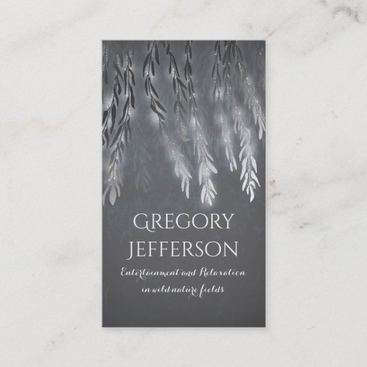 Silbernes Vintages Visitenkarte (Vorderseite)