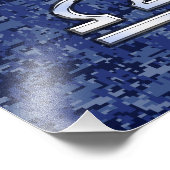 Silbernes Waage-Tierkreis-Zeichen auf blauer Fotodruck (Ecke)