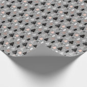 Silbernes Weihnachtsbaum-Muster Geschenkpapier (Ecke)