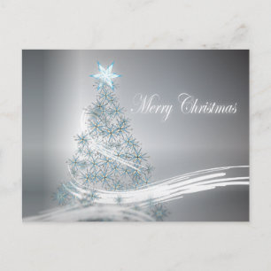 Silbernes Weihnachtsunternehmensgruß Feiertagspostkarte