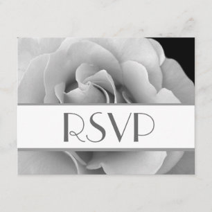 Silbernes weißes Rose UAWG, das Wartekarte Wedding RSVP Karte