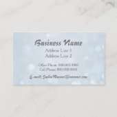 Silbernes Western-Vergnügens-Pferd auf blauem Visitenkarte (Rückseite)