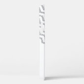 Silbernes Zickzack weißes personalisiertes Case-Mate iPhone Hülle (Rückseite / Rechts)