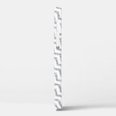 Silbernes Zickzack weißes personalisiertes Case-Mate iPhone Hülle (Rückseite / Links)