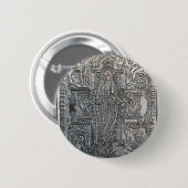 silberorthodoxe religiöse Buch Metall Dekoration c Button (Vorne & Hinten)