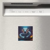 Silberotter-Schlangenzunge Zucken Magnet (In Situ (Geschirrspüler))