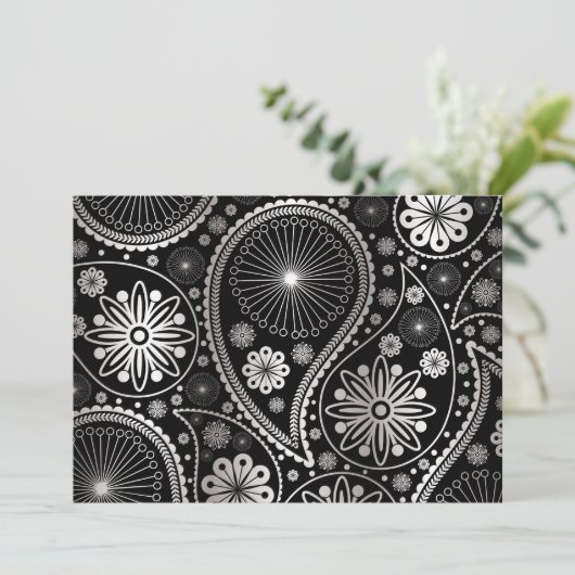 Silberpaisley-Muster (Stehend Vorderseite)