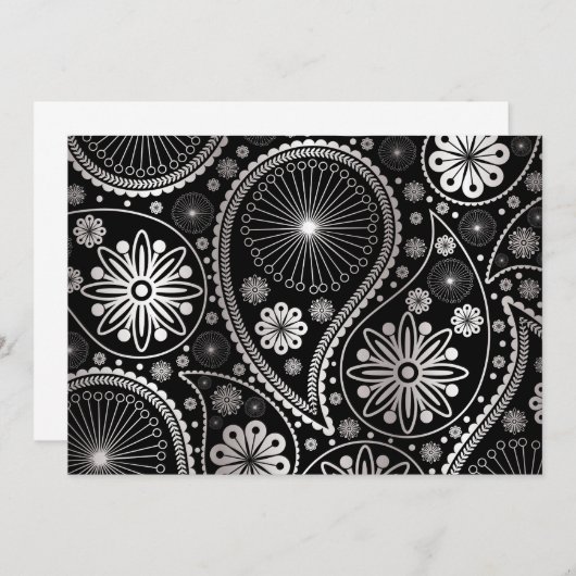 Silberpaisley-Muster (Vorne/Hinten)