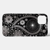Silberpaisley-Muster Case-Mate iPhone Hülle (Rückseite (Horizontal))